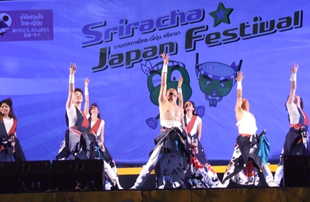 Dancers perform at the Thai-Japan culture exchange festival.